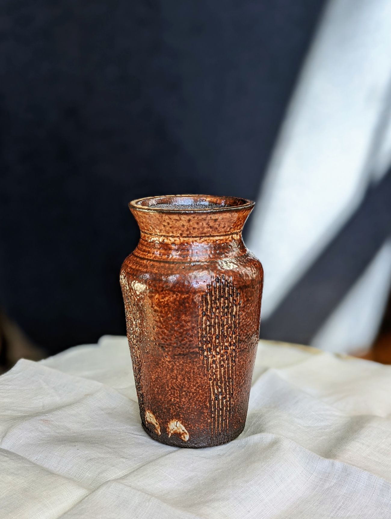 Brown bud vase